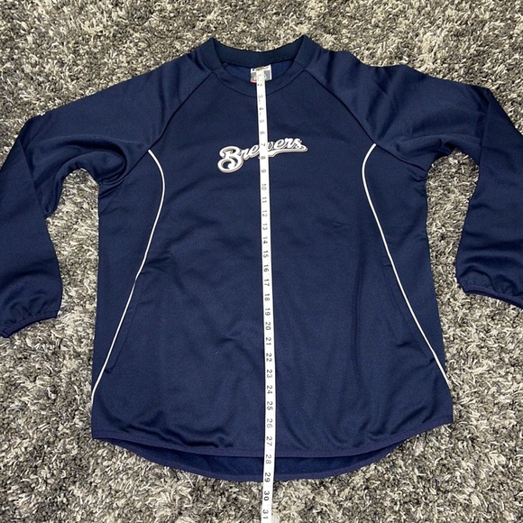 New Milwaukee BREWERS Authentic Majestic Therma Base Pullover - Picture 8 of 15